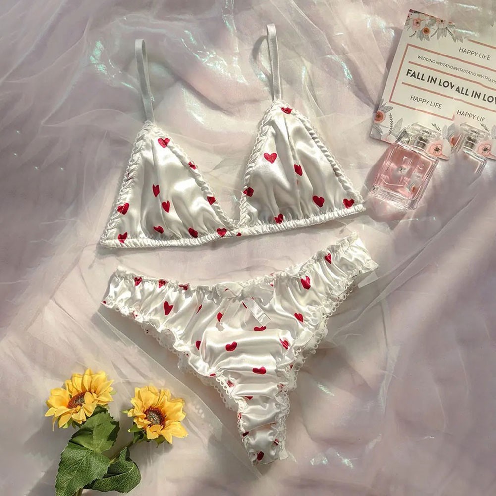 Bra Set Pajamas Cocktail Comfort Female Lingerie Pajamas Set Panties Set