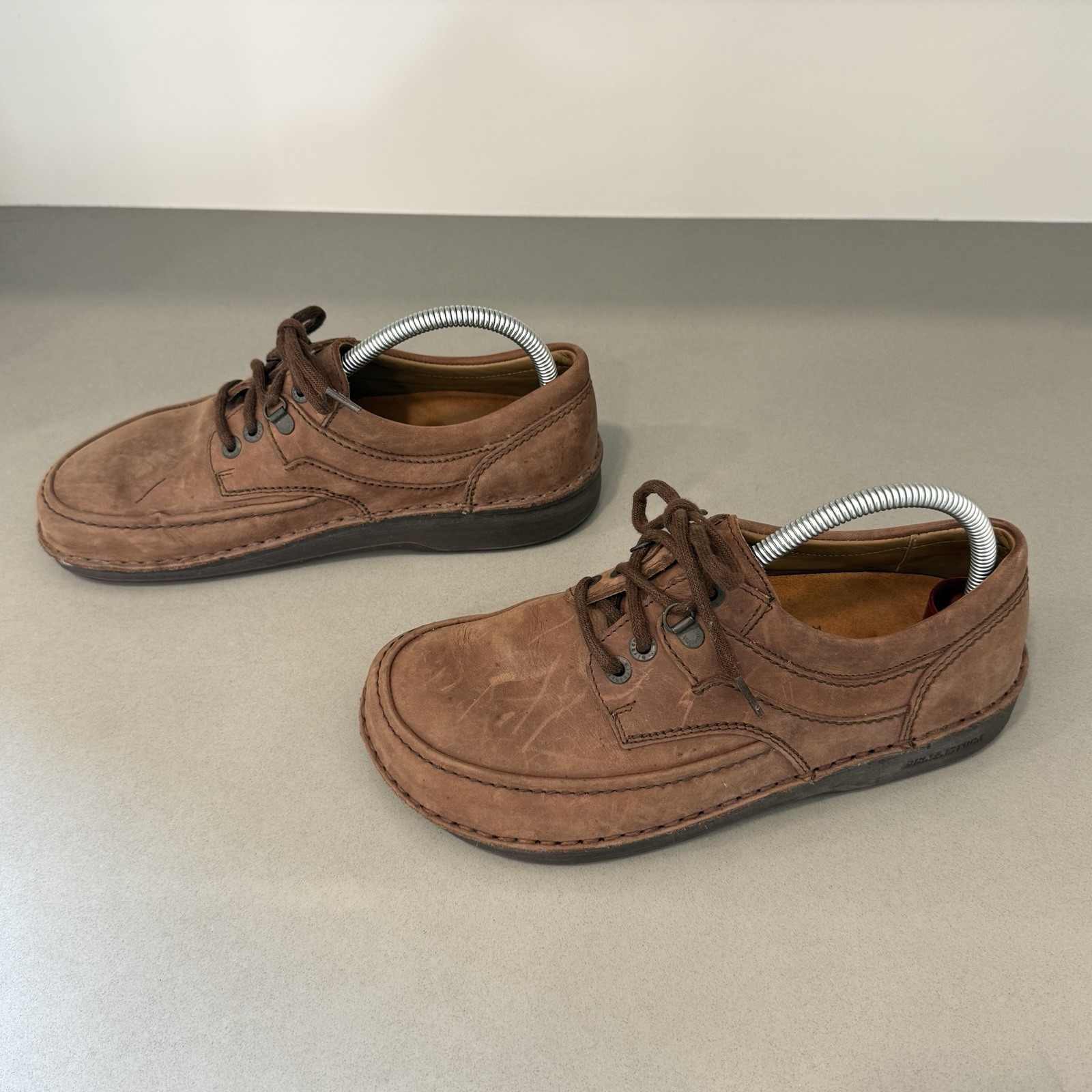 Birkenstock Memphis Shoes Unisex W8/ M6 Brown Leather Comfort Lace Up
