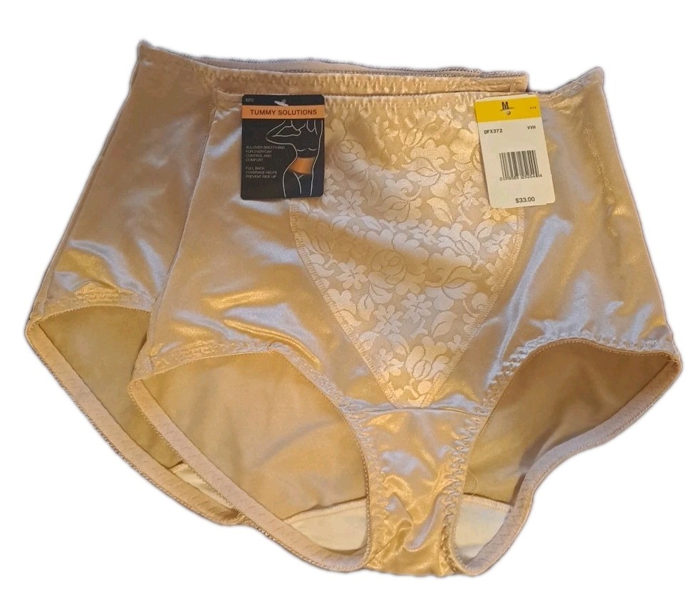 Bali Womens Double Support Light Control DFX372 2 Pk Shapewear Briefs Sz M