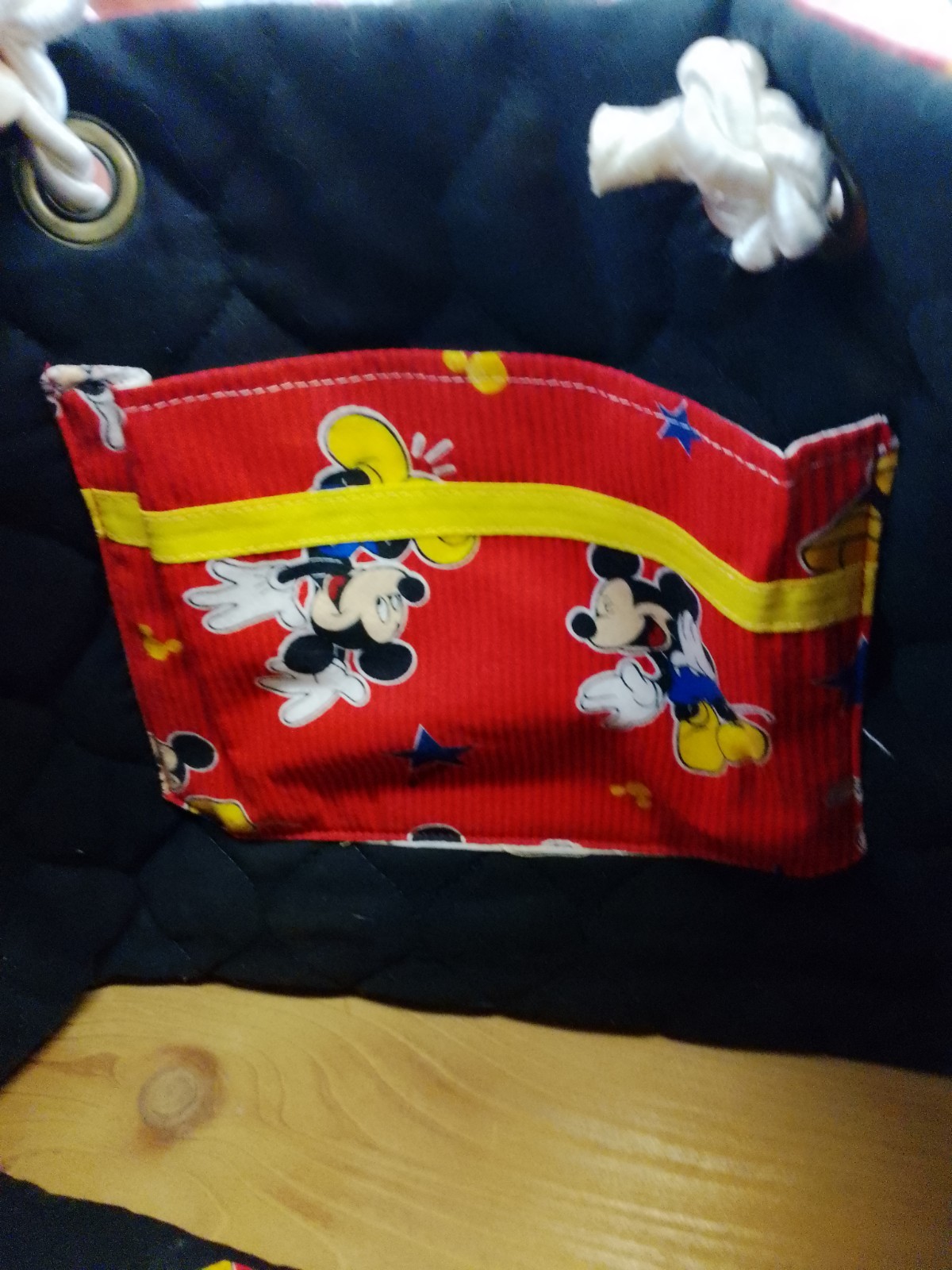 Handmade Red Mickey Mouse Tote Beach Bag