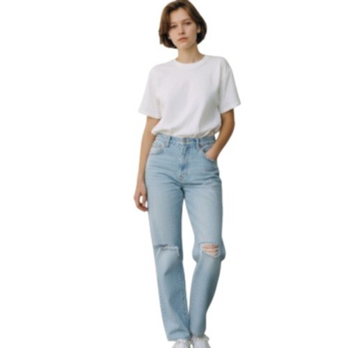 Levi’s Ribcage High Rise Straight Ankle Jeans 30×27 NWT Button Fly Light Wash