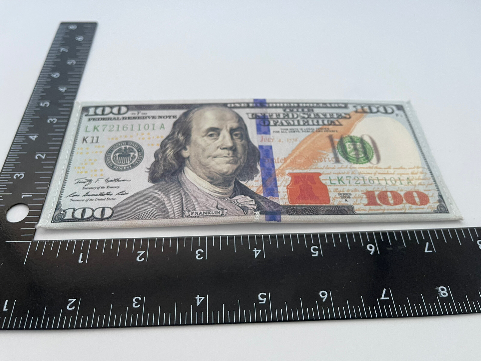 100 Dollar Bill Benjamin Franklin Wallet bi fold Realistic funny Fun Wallet Toy