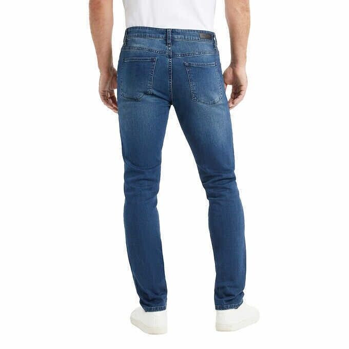 Kenneth Cole Men’s Straight Fit 2 Way Stretch Denim Jeans
