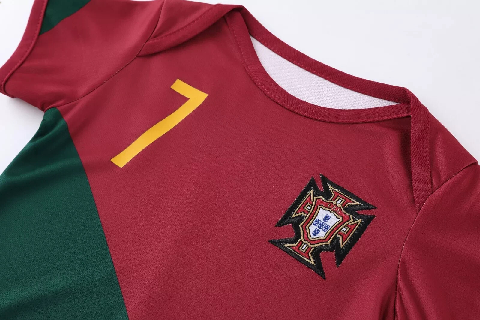 National Portugal Soccer Home Infant Baby Bodysuit #7 Ronaldo-Size-0-9 Months