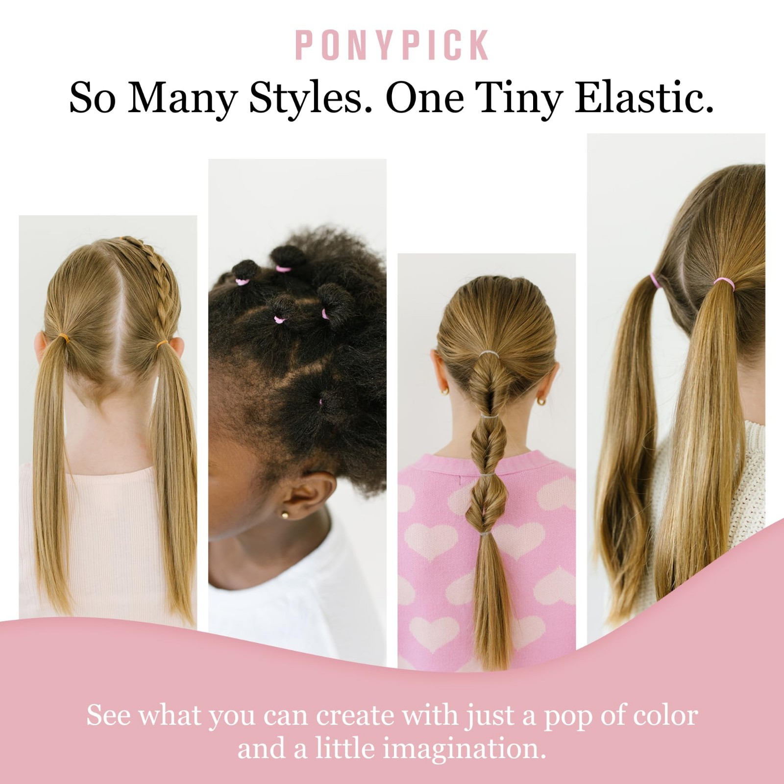 Clear Hair Elastics 1000 Pack | Strong Mini Ties for Braids, Ponytails & Buns |