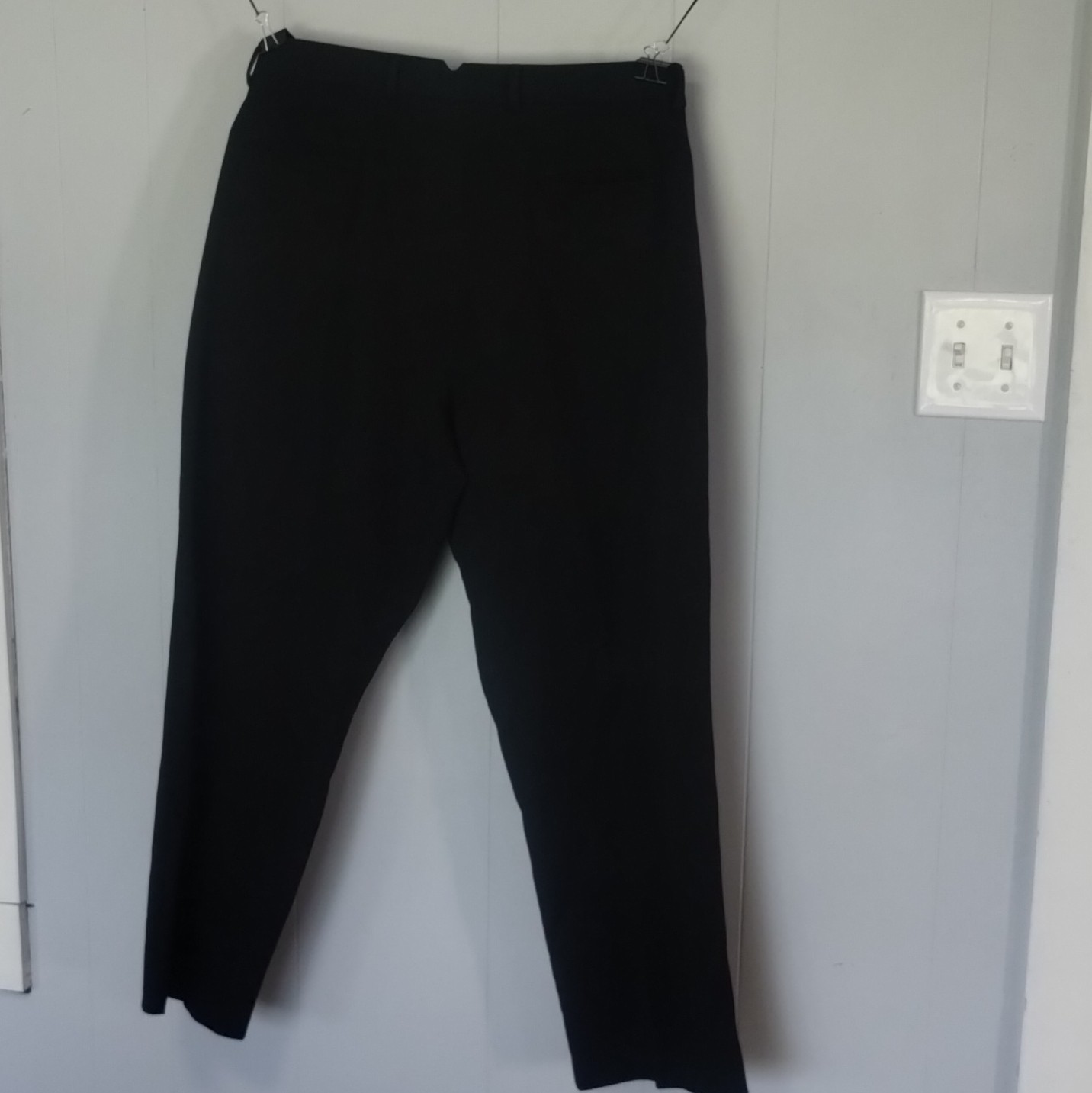 Dockers Premium Relaxed Fit Black Flat Front Straight Leg Dress Pants 38W
