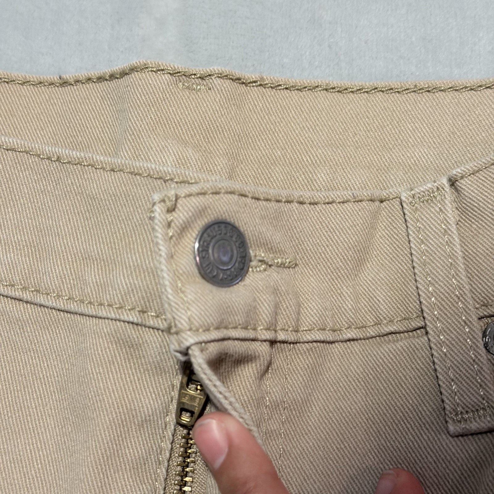 Levis 511 All Seasons Tech Pants Mens 32×32 Beige Slim Straight Fit Red Tab