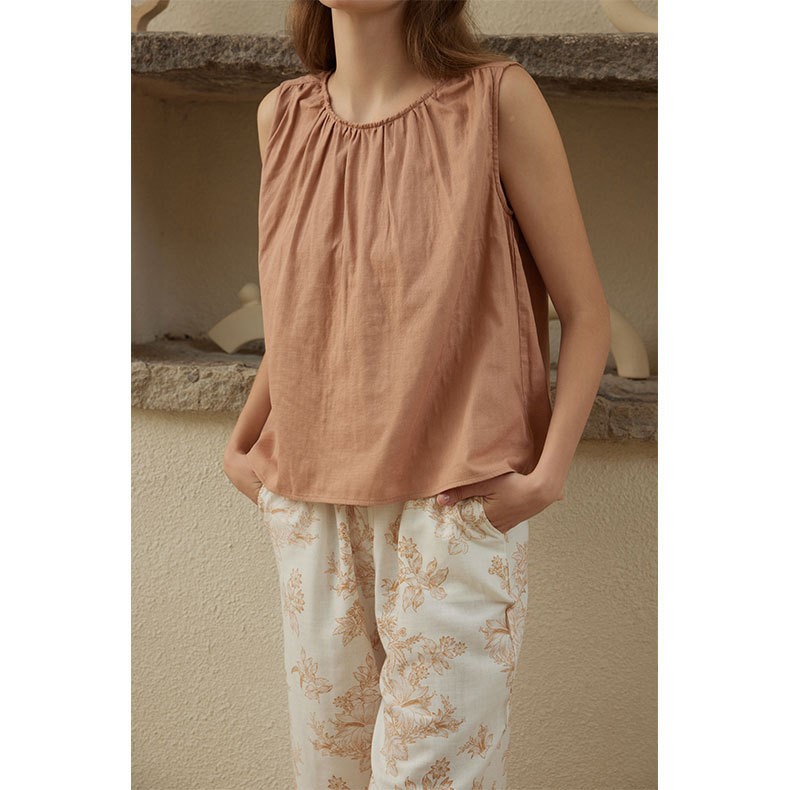 NEW Home Wear Cotton Double-layer Gauze Sleeveless Vest Sizes S-XXL Home Decor
