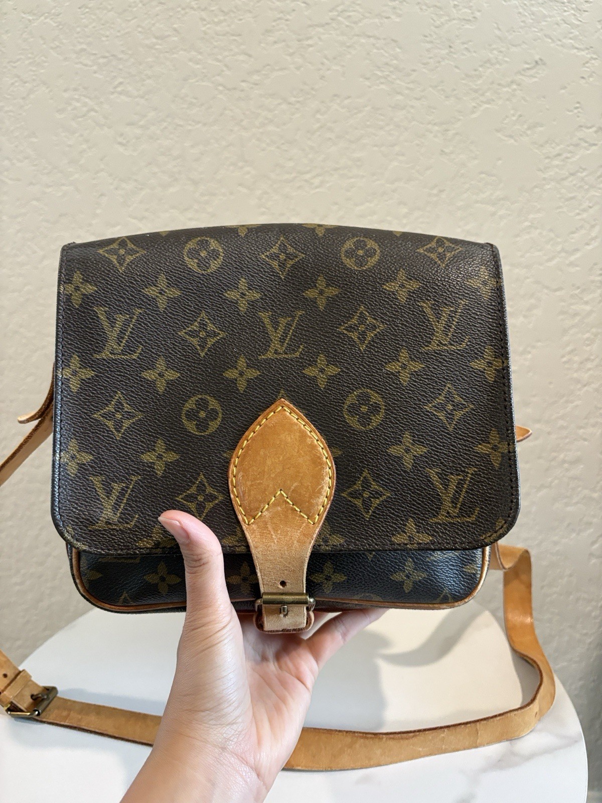 Louis Vuitton SL8965 Cartouchiere MM Brown Monogram Crossbody Bag