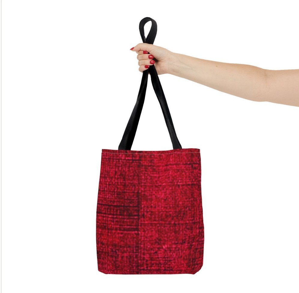 Tote Bag AOP Red Textured Design