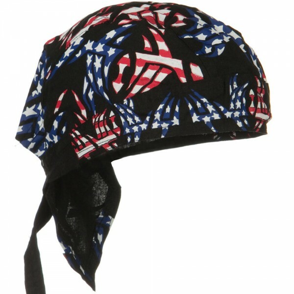 American Flag Skull Cap Patriotic Doo Rag Bald Eagle Bandana Dorag Stars Stripes
