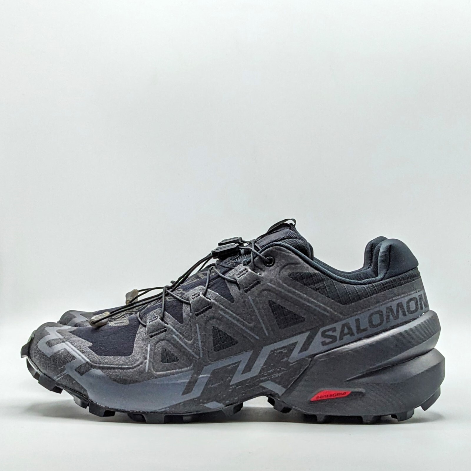 Salomon “Speedcross 6” Men’s Moderate Terrain Running Shoe [Black/Phantom] – NEW