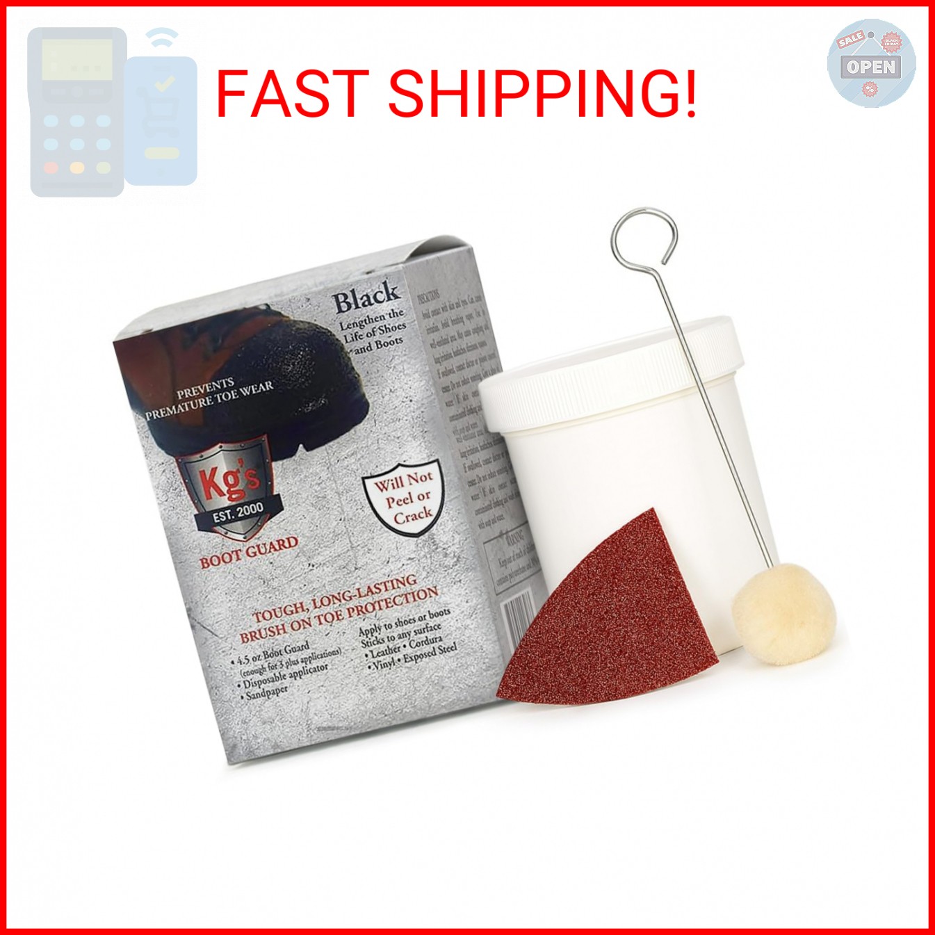 Kg’s Boot Guard Brush On Toe Protection Liquid for Tough, Long-Lasting Safety on