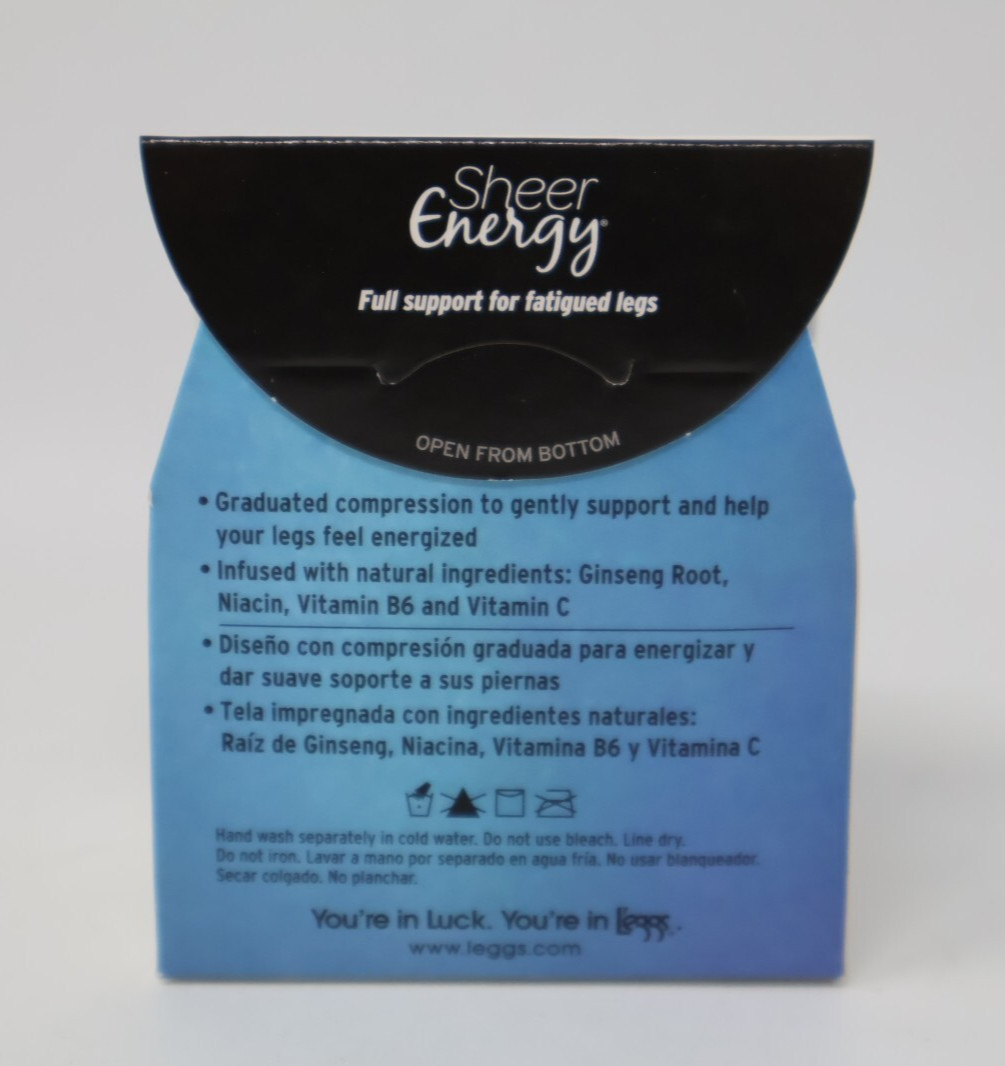 L’eggs Sheer Energy Light Support Leg Control Top Pantyhose Suntan B Lot of 4