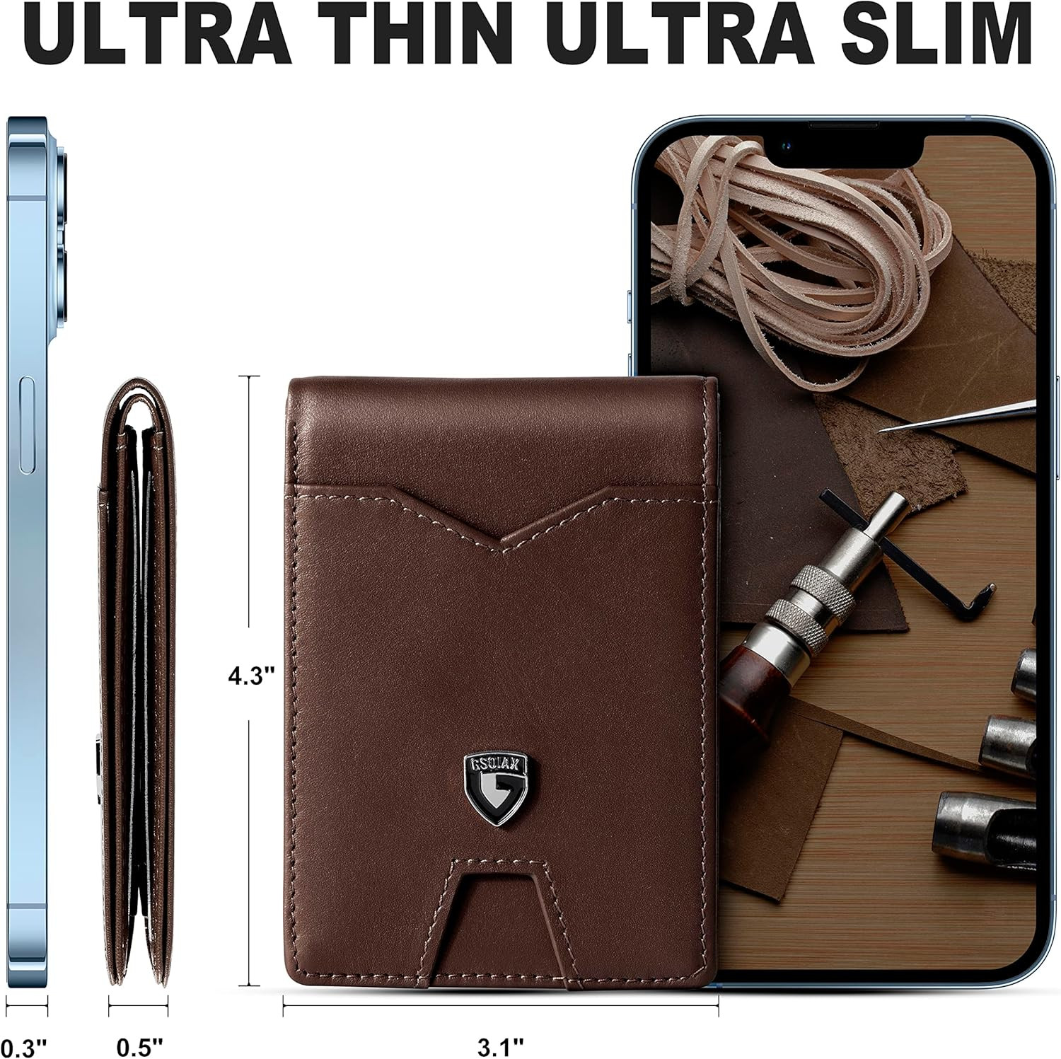 Slim Wallet for Men Credit Card Men’S Money Clips Holder Novelty Wallets with Gi