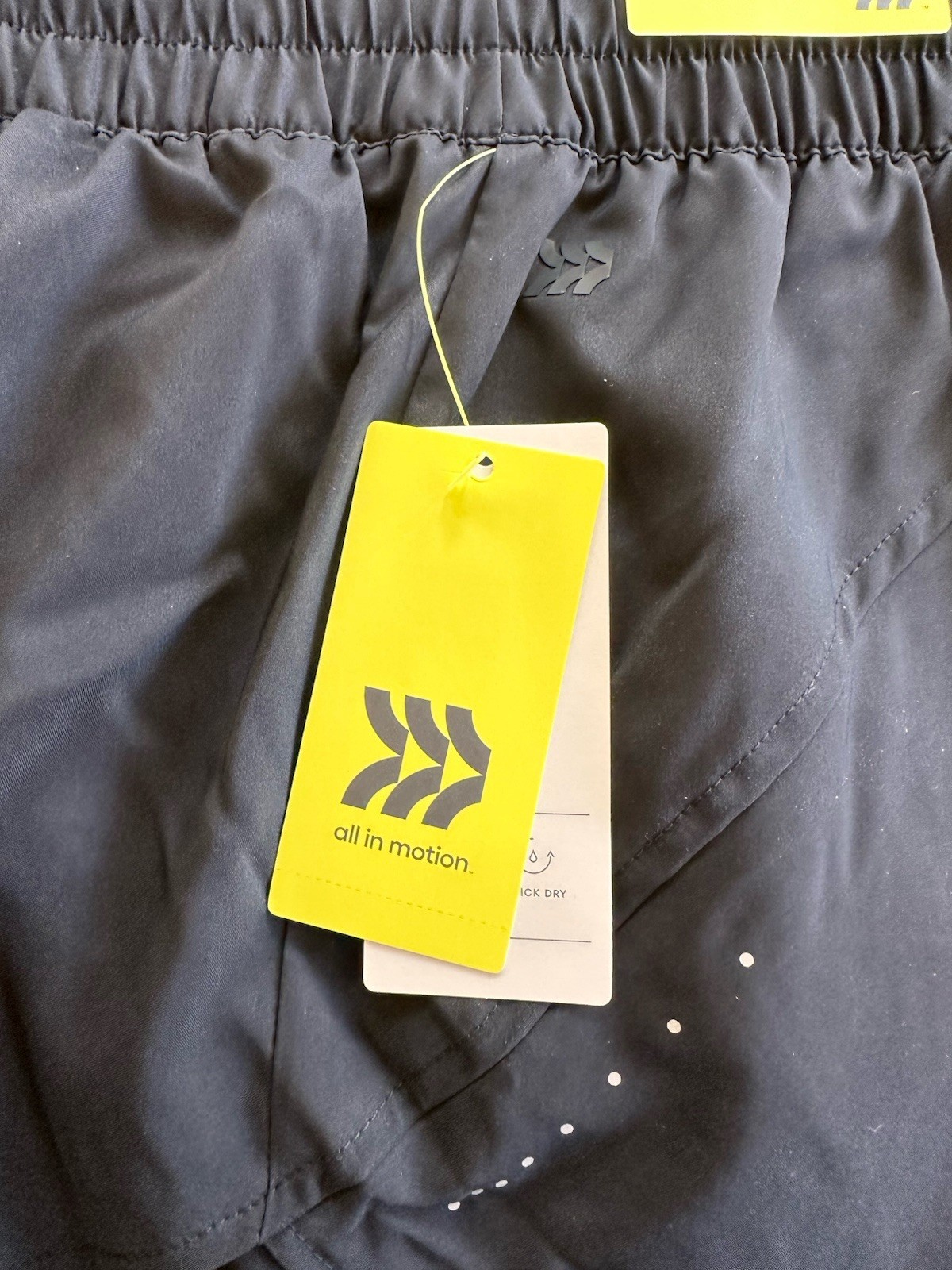NWT~ All in Motion sz S Black Woven Run Shorts 3″ Mid Rise Light Stretch S17