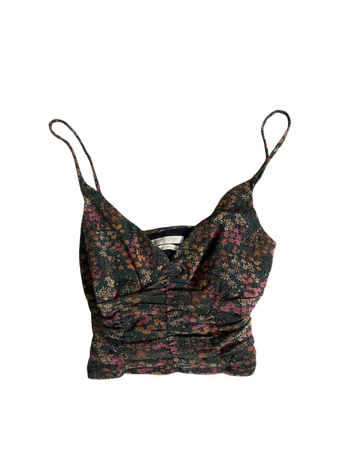 Urban Outfitters Floral Ruched Mesh Cami Top Size M