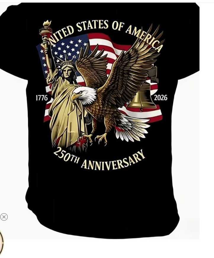 Men’s Patriotic USA 250th Anniversary T-Shirt 1776-2026 American Independence Te