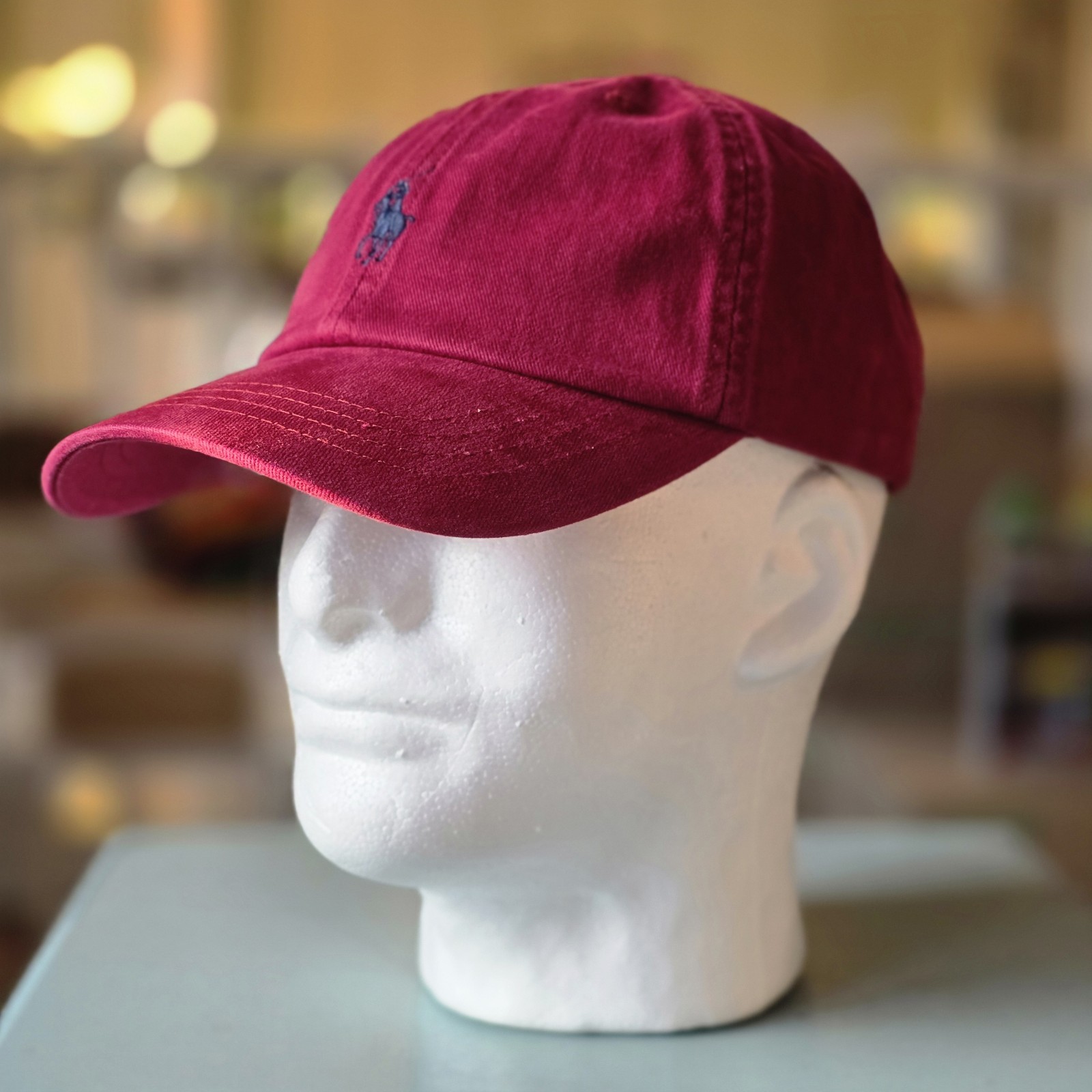 Polo Ralph Lauren Men’s One Size Cotton Chino Adjustable Ball Cap Maroon Wine