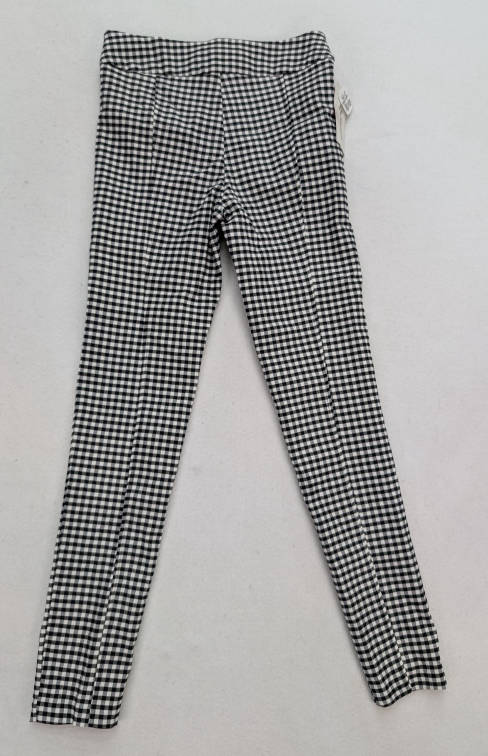 Andrea Women’s Pants Size 7 Black White Plaid Gingham Skinny Stretch