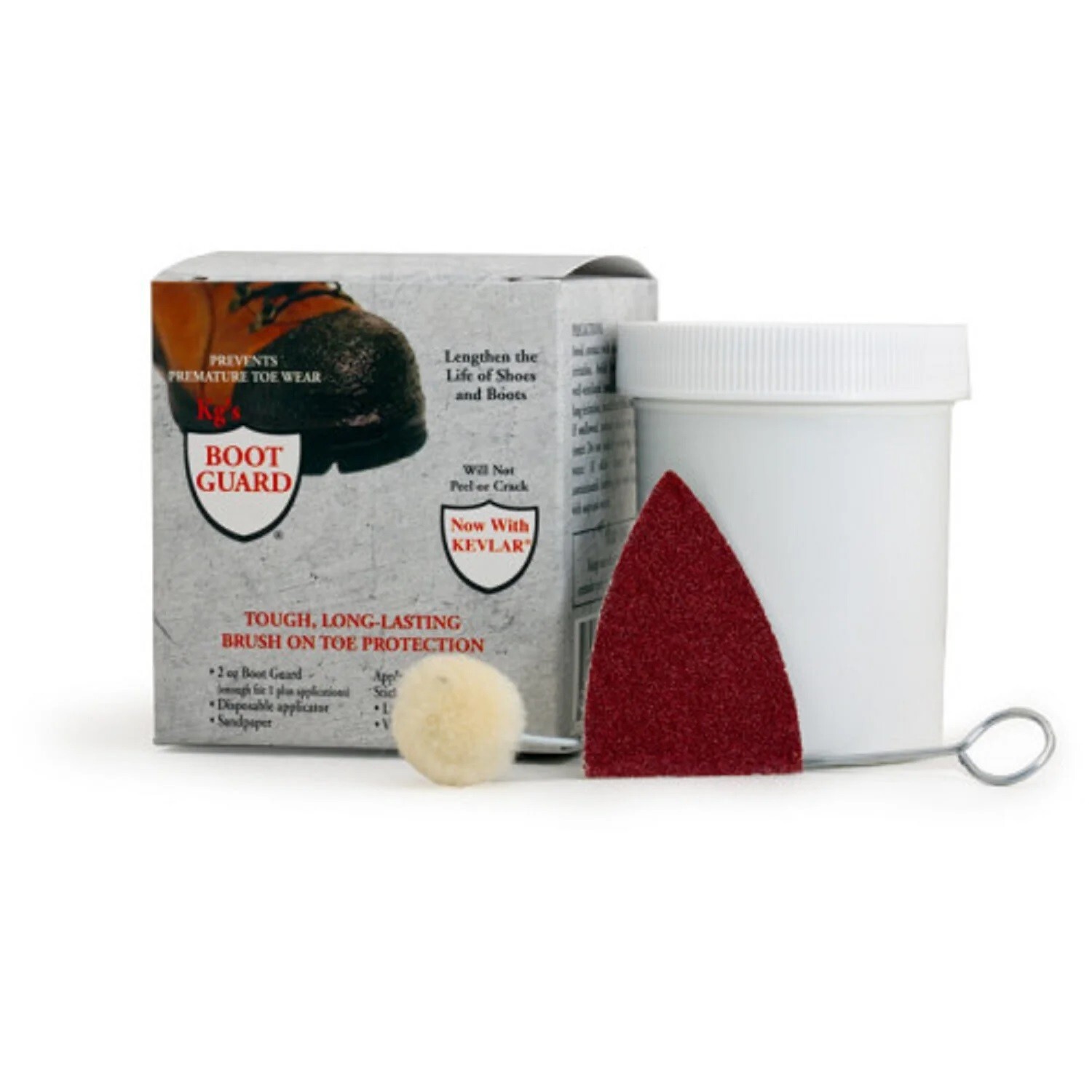 KG’S BOOT GUARD Leather Vinyl Brush-ON Toe Protector 2 oz – BLACK