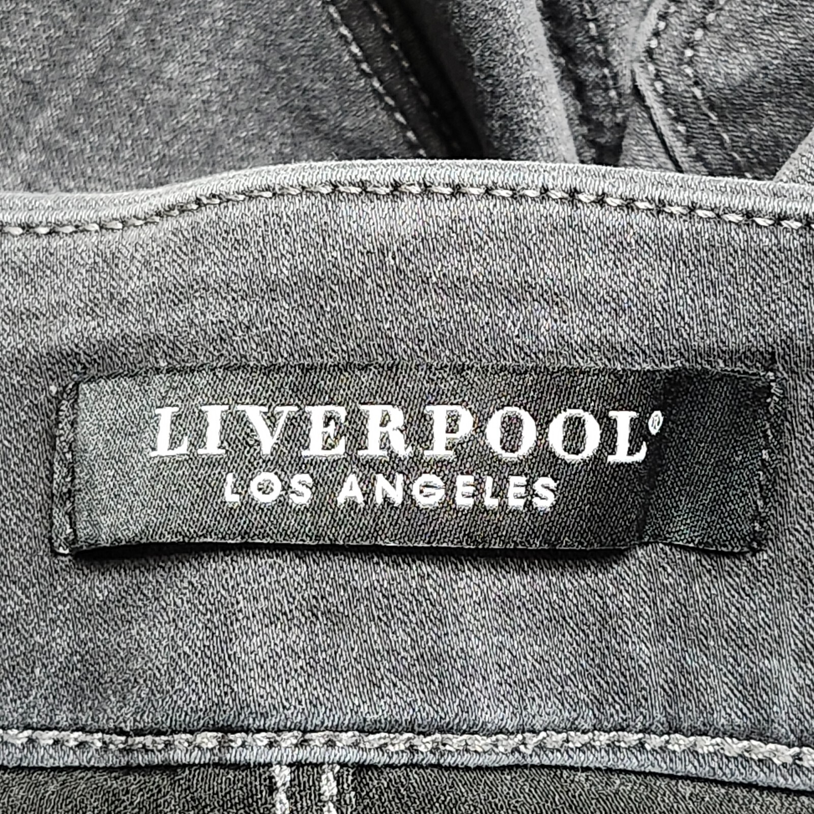 Liverpool The Skinny Pull On Jean Sz 4 / 27 Meteorite Gray Stretch Jegging Jeans