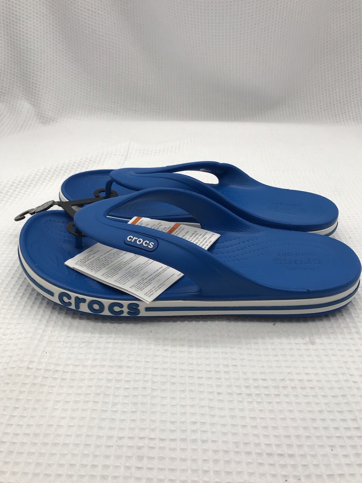 Crocs Bayaband Flip Flops Sandals Sz Mens 8 Womens 10 Robin Blue Lightweight