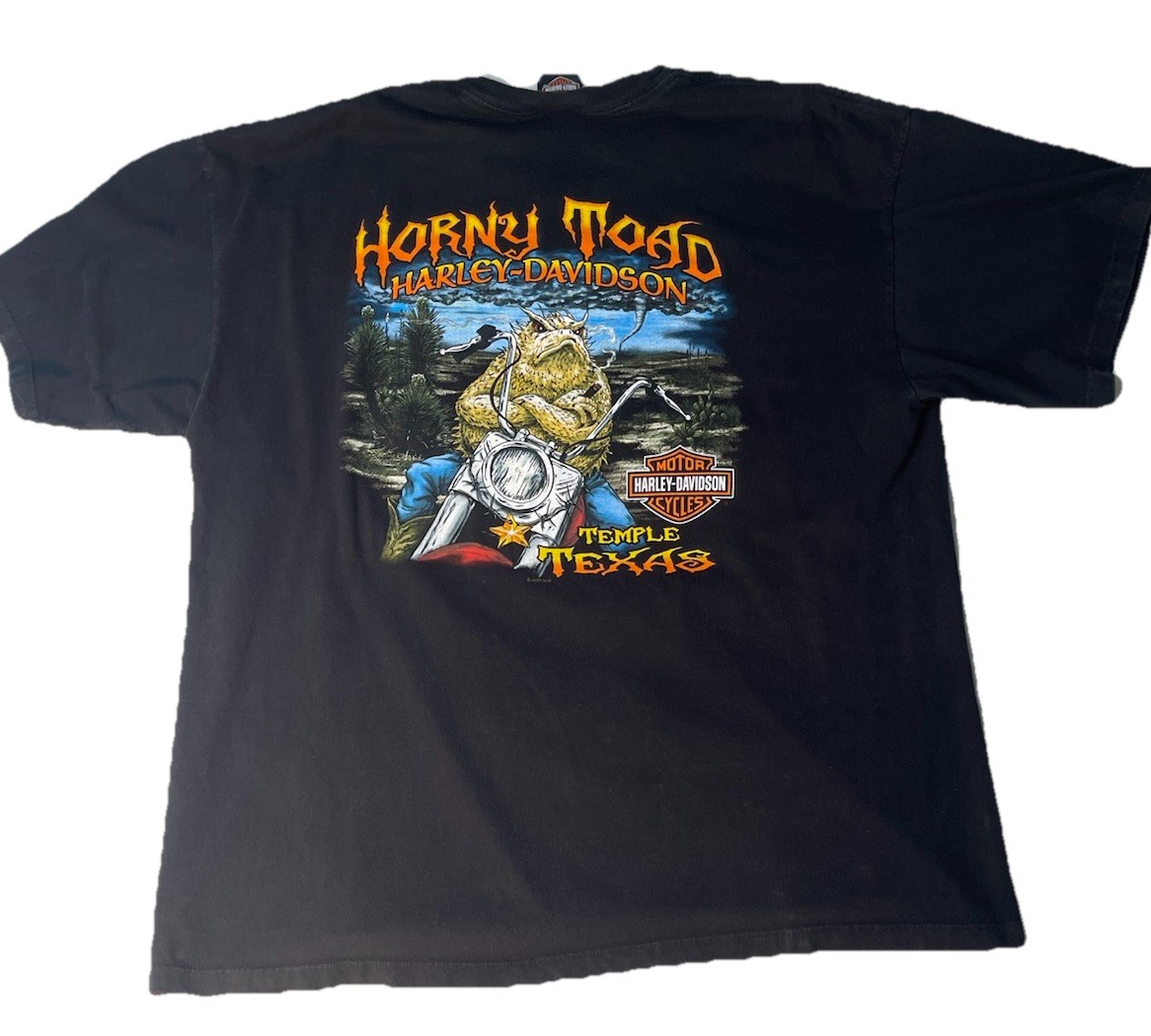 Harley Davidson Men’s Short Sleeve T-Shirt Vintage 2007 Double Sided Print