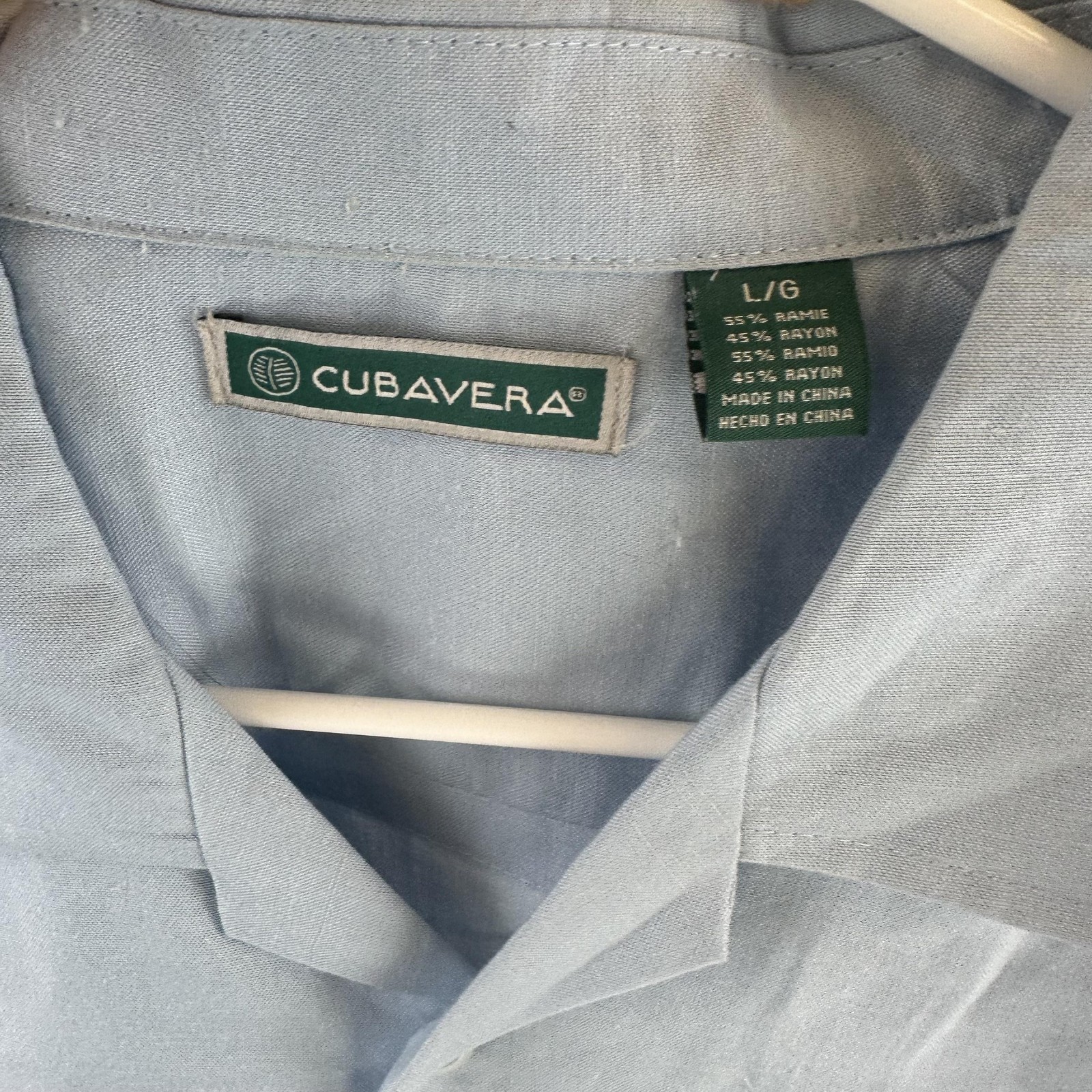Cubavera Shirt Mens Large Short Sleeve Button Up Guayabera Four Pocket Summer