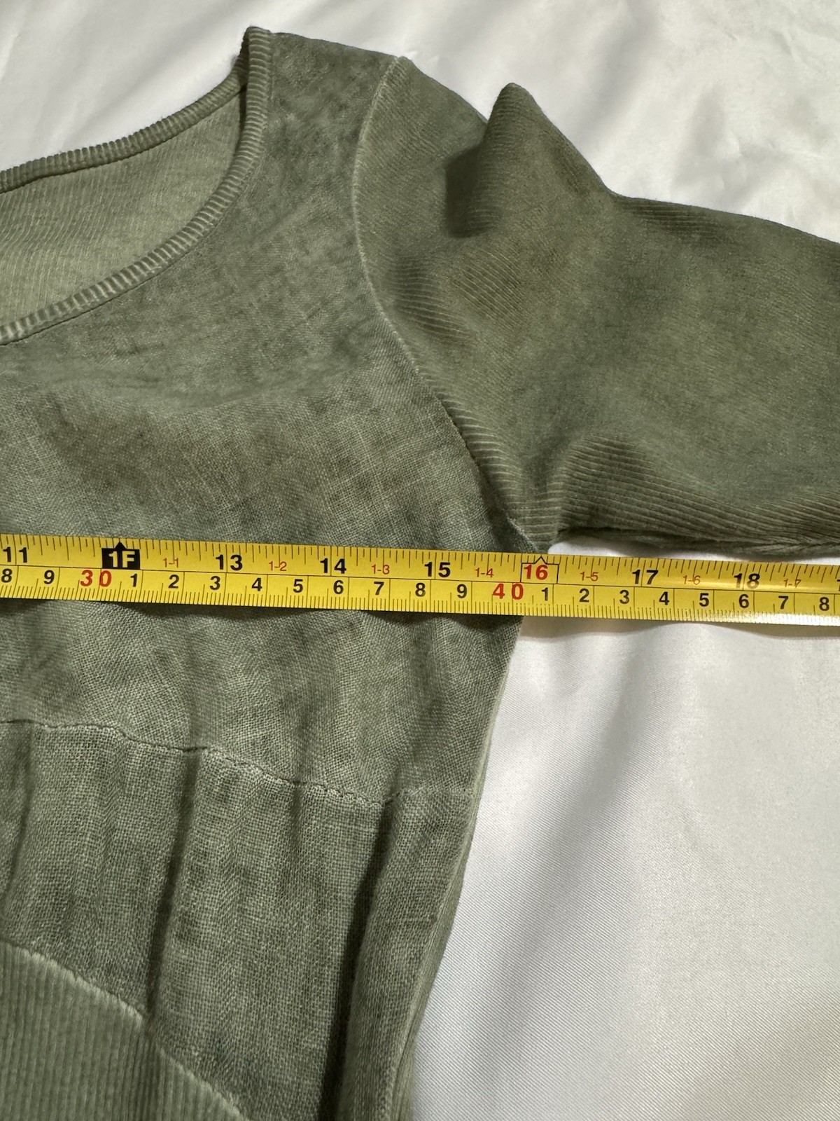 Inizio Women’s M Linen Midi Dress Green 3/4 Sleeve Handkerchief Hem Lagonlook