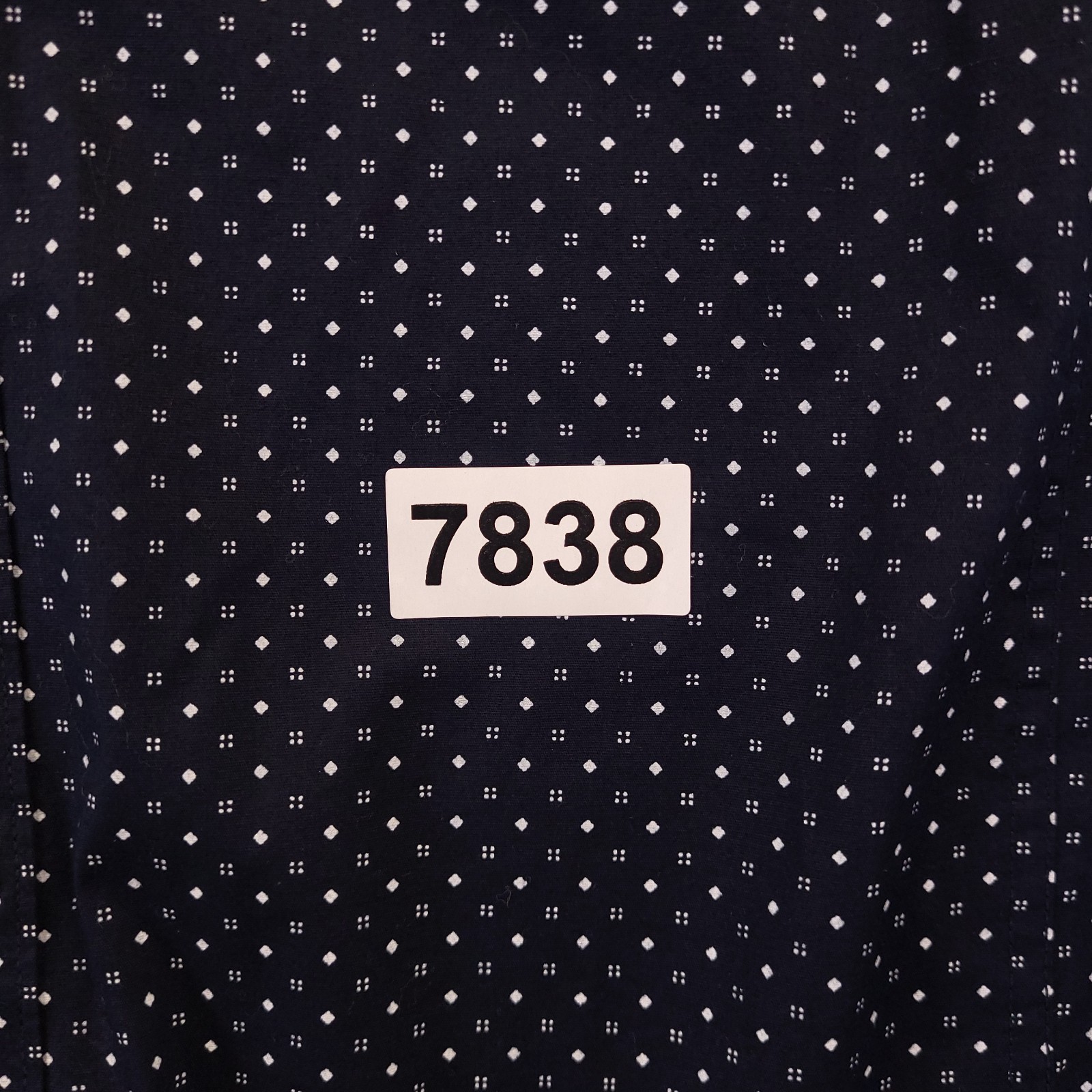 7D 7 Diamonds Diamond Lighting Stretch Sz M Navy Geometric Micro Dot Floral