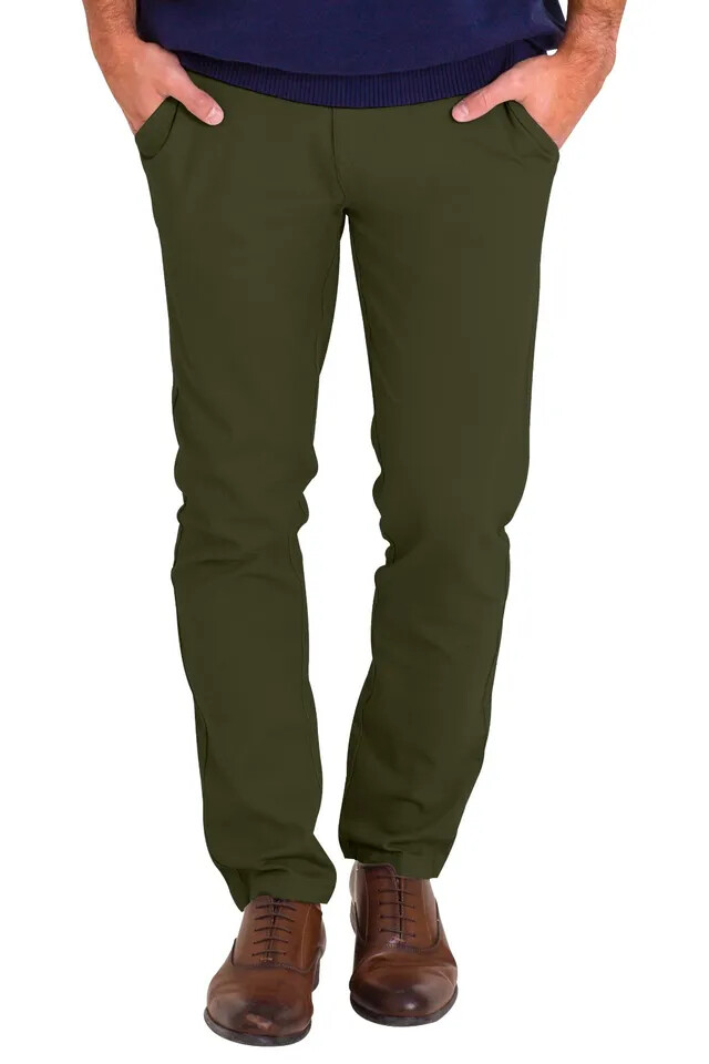Mens Chino Stretch Pants Slim Fit Casual Cotton Skinny Trouser Dress Pants 30-40