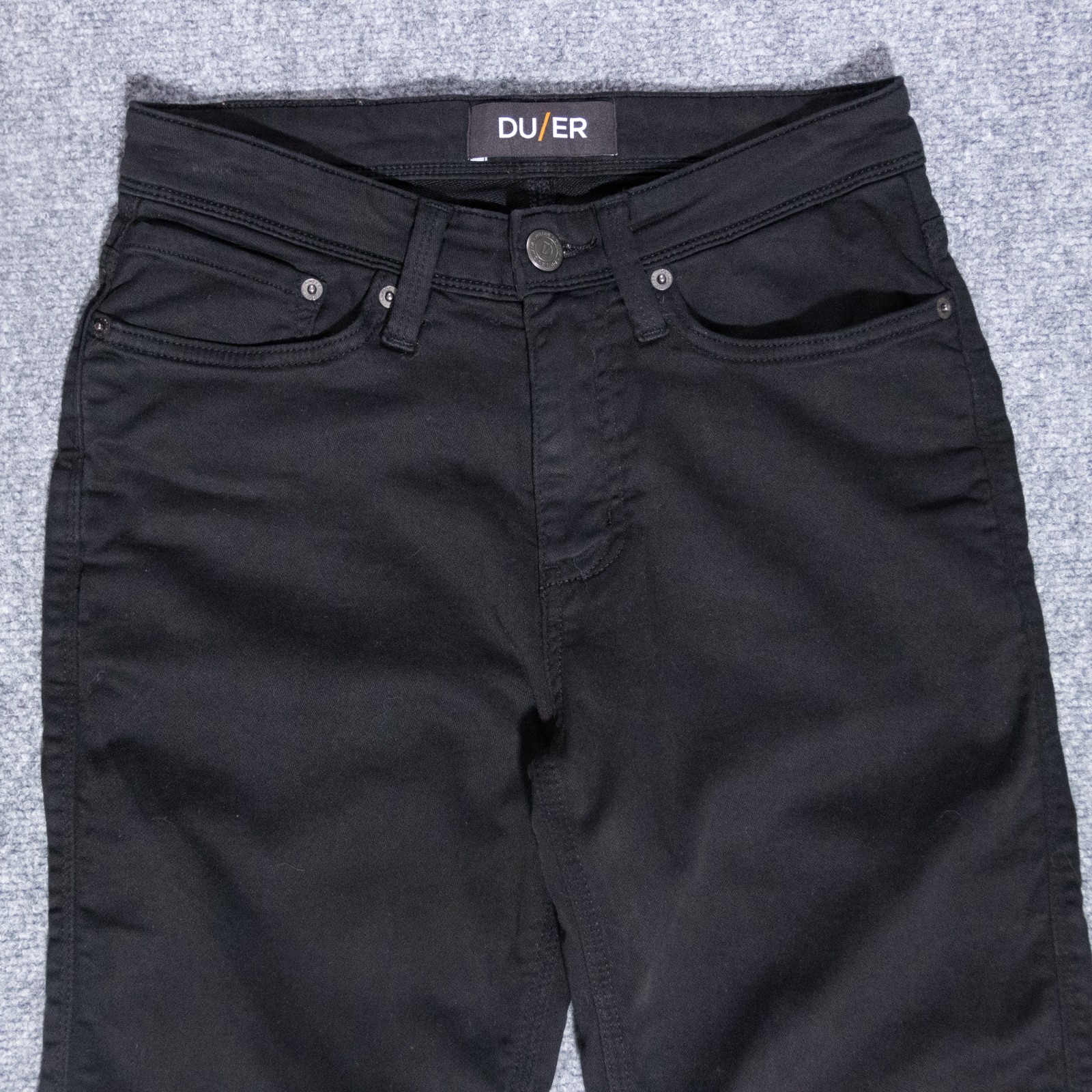DU/ER Duer Jeans Black Performance Slim Straight Stretch Denim Men’s 28×29