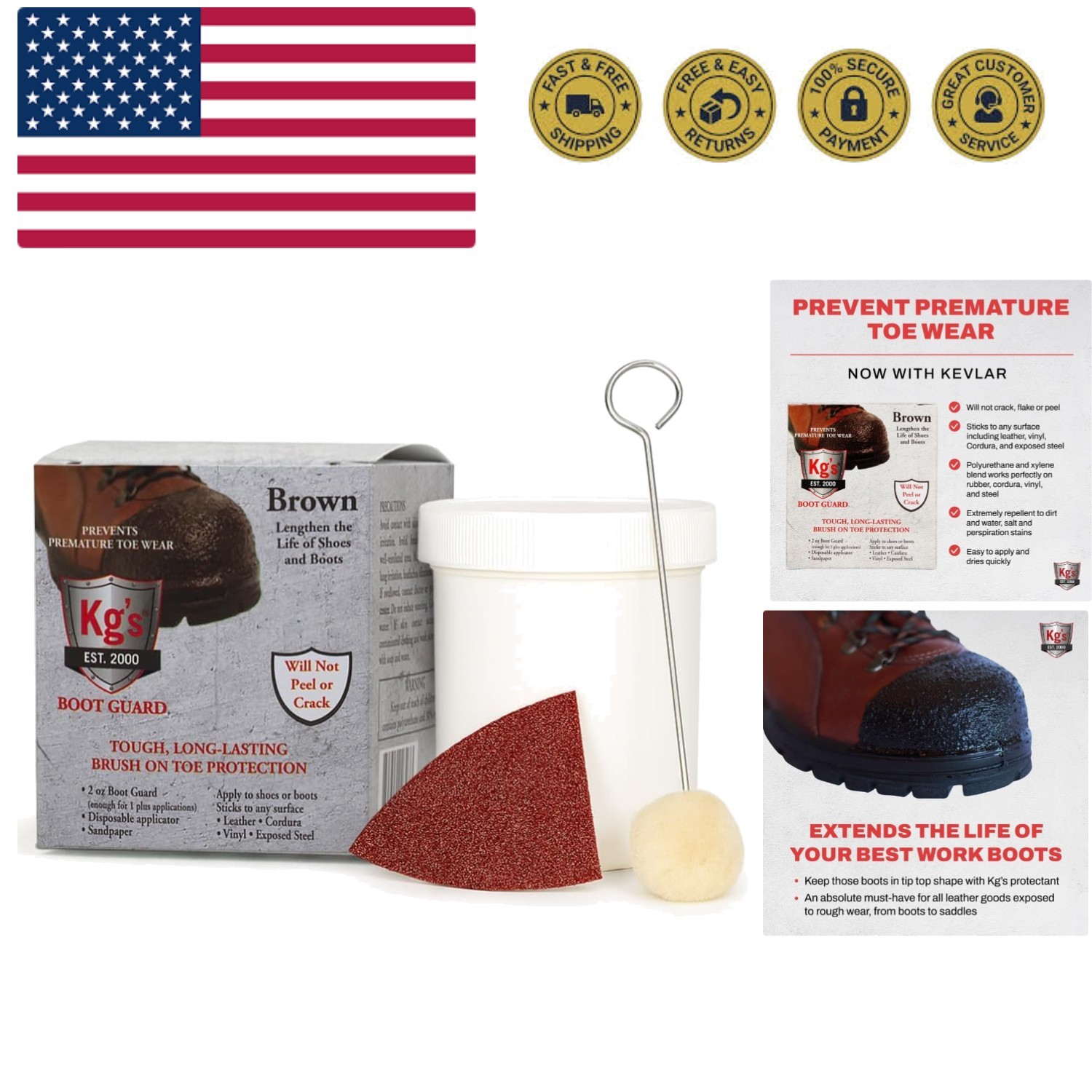 Boot Guard Brush On Toe Protection – Brush On Liquid for Tough, Long-Lasting …