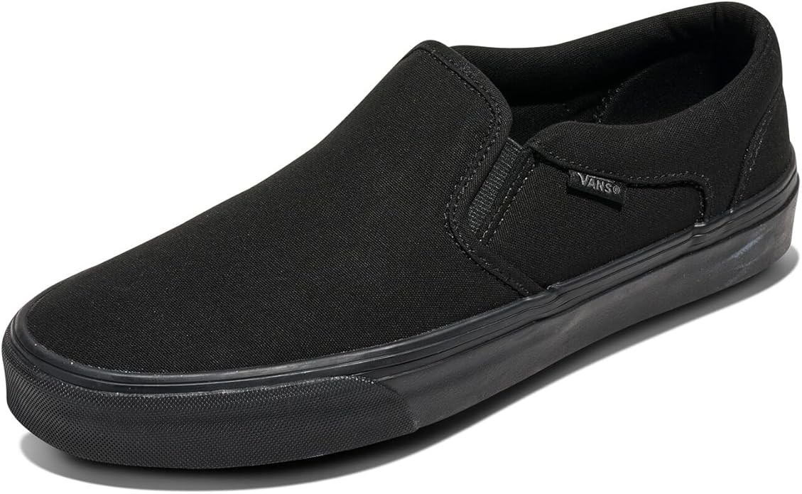 Vans Men’s Asher Black Canvas Slip on Skate Shoes 🛹 Assorted Sizes 🛹 NWB