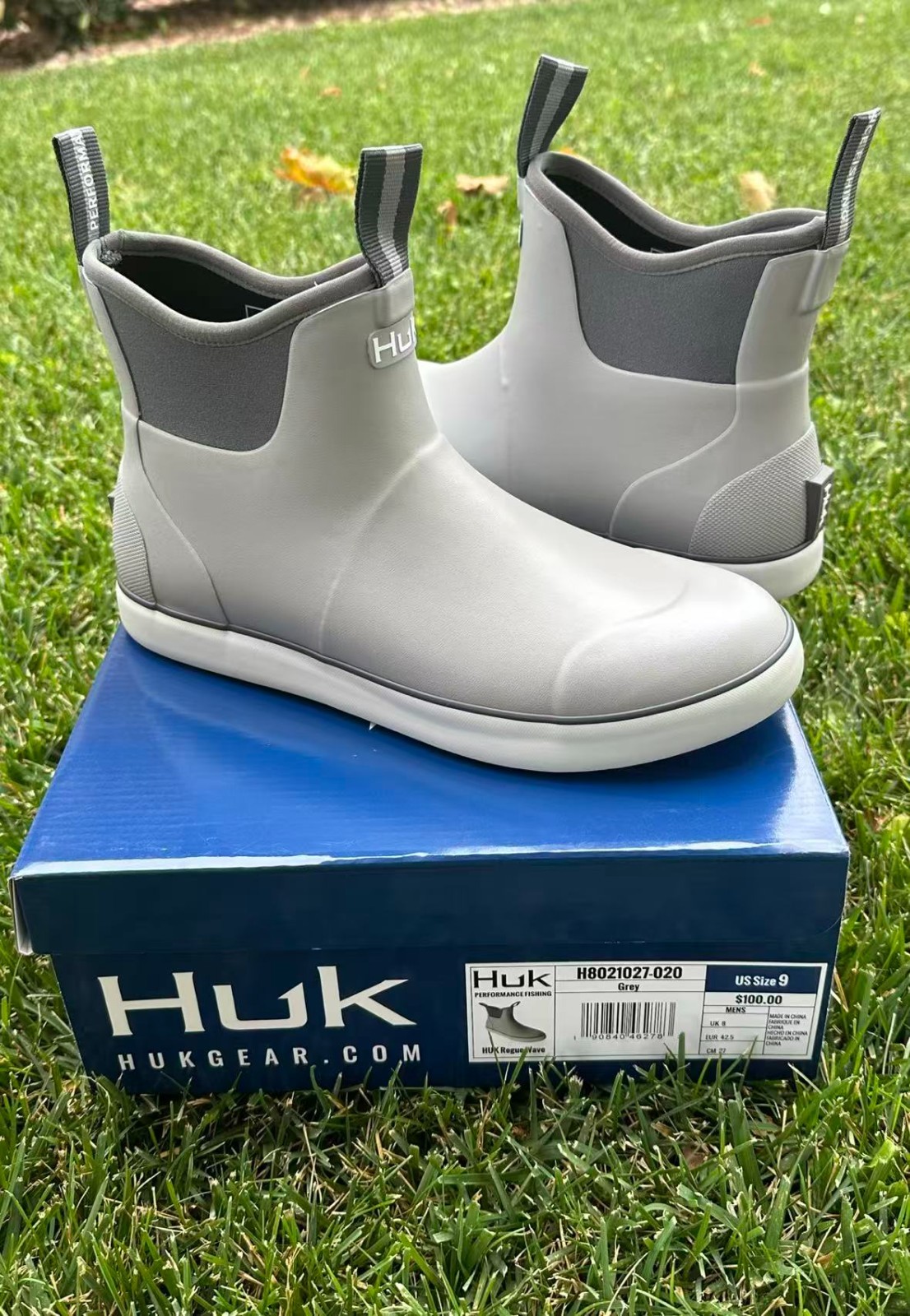 HUK Mens Rogue Wave Shoes High Performance Fishing Deck Boots Rain Boots