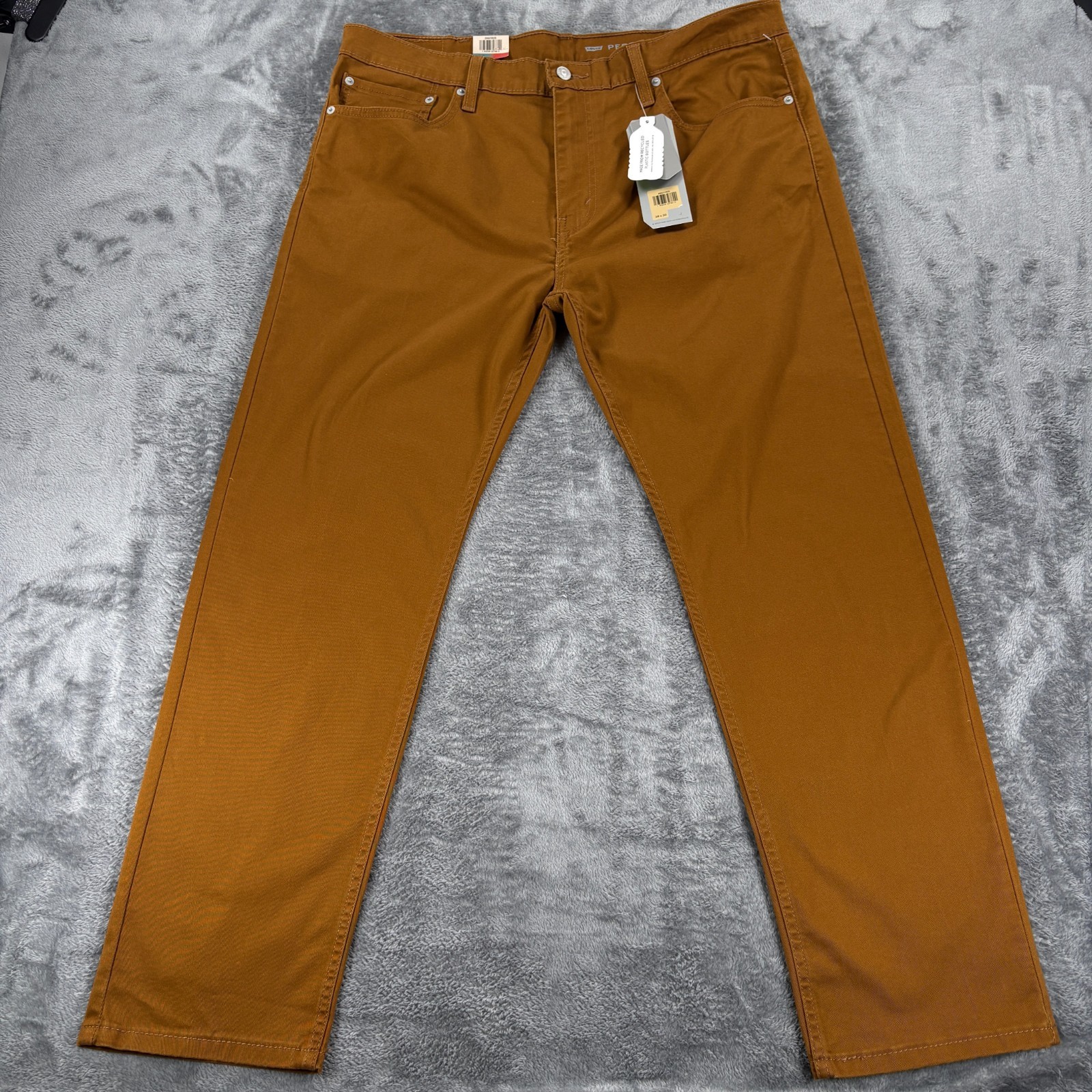 Levis 502 Taper Mens 38×30 Brown Stretch All Seasons Tech Jeans NWT
