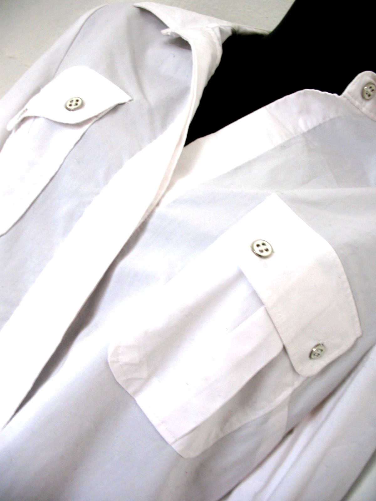 New York & Co. Blouse Western, White, Cotton, Polyester,Spandex, Medium.