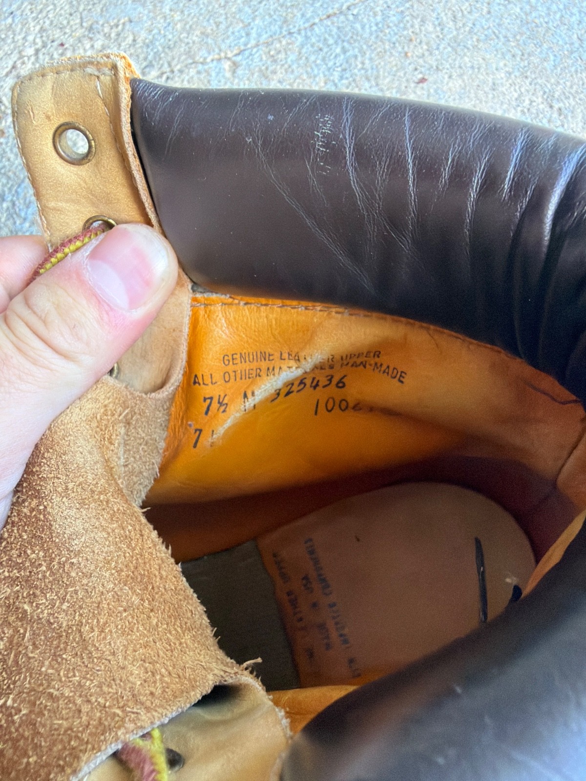 Timberland boots, brown, size 7.5 M, used condition, real genuine leather
