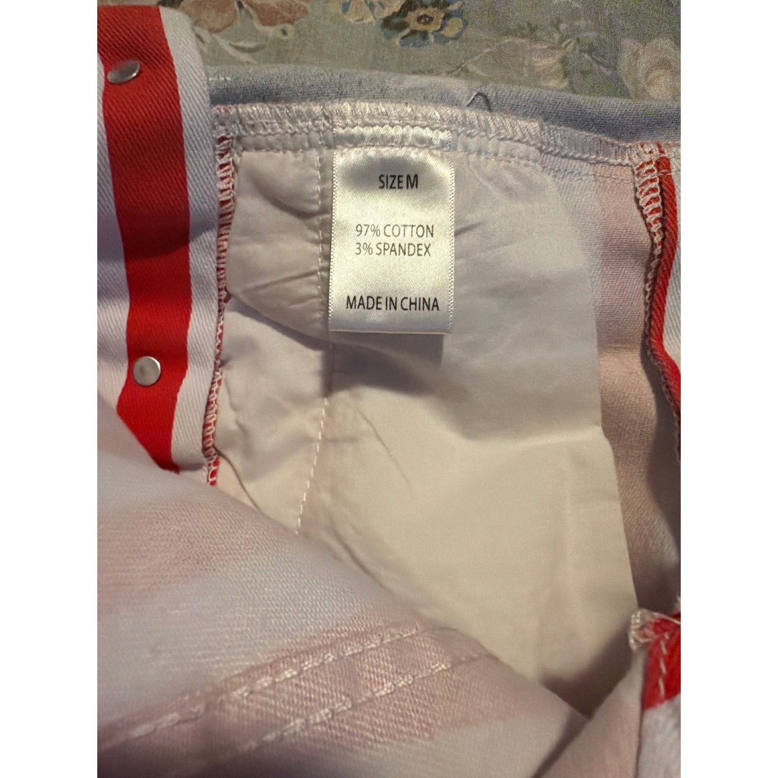 USA American Flag Patriotic Stars and Stripes Shortall Overalls Red White Blue M