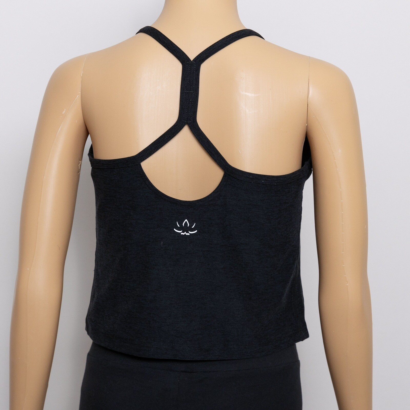 Beyond Yoga Space Dyed Slim Racerback Cropped Tank Black Plus Size 2X 3608