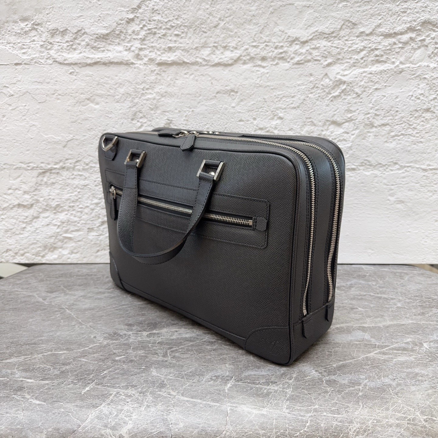 Louis Vuitton Pre-Owned Authentic Briefcase Dark Grey Silver