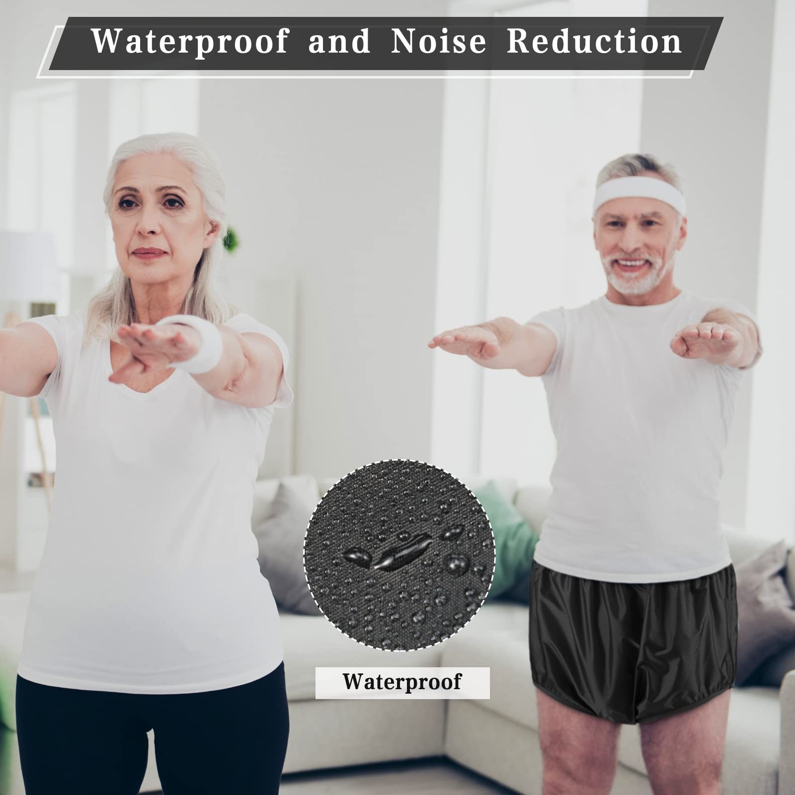 5 Pcs Adult Leakproof Underwear for Incontinence Washable X-Large, Black