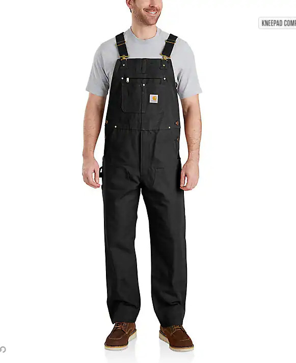 FLASHSALE! Carhartt Men’s Iconic R01 Duck Bib Overall Regular Size Fast Ship