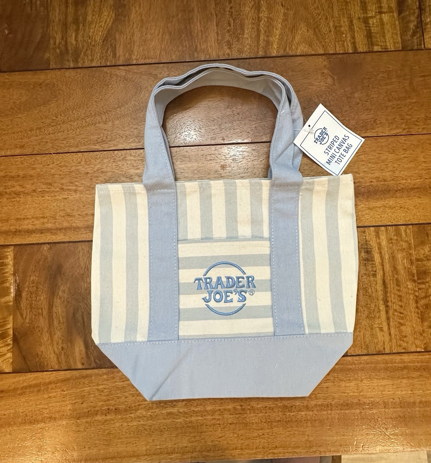 Trader Joes Limited Edition Striped Mini Tote Complete Collection Lot Of 4