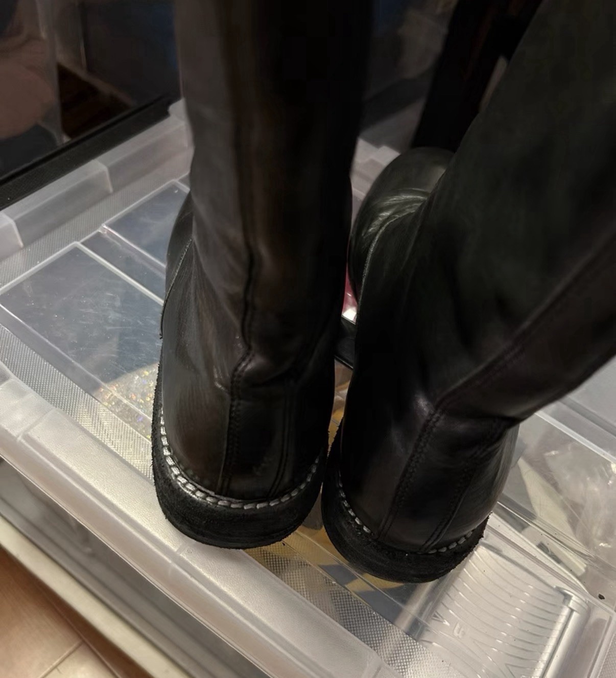 Guidi 310 Black Front-Zip Mid-Calf Boots Size 37