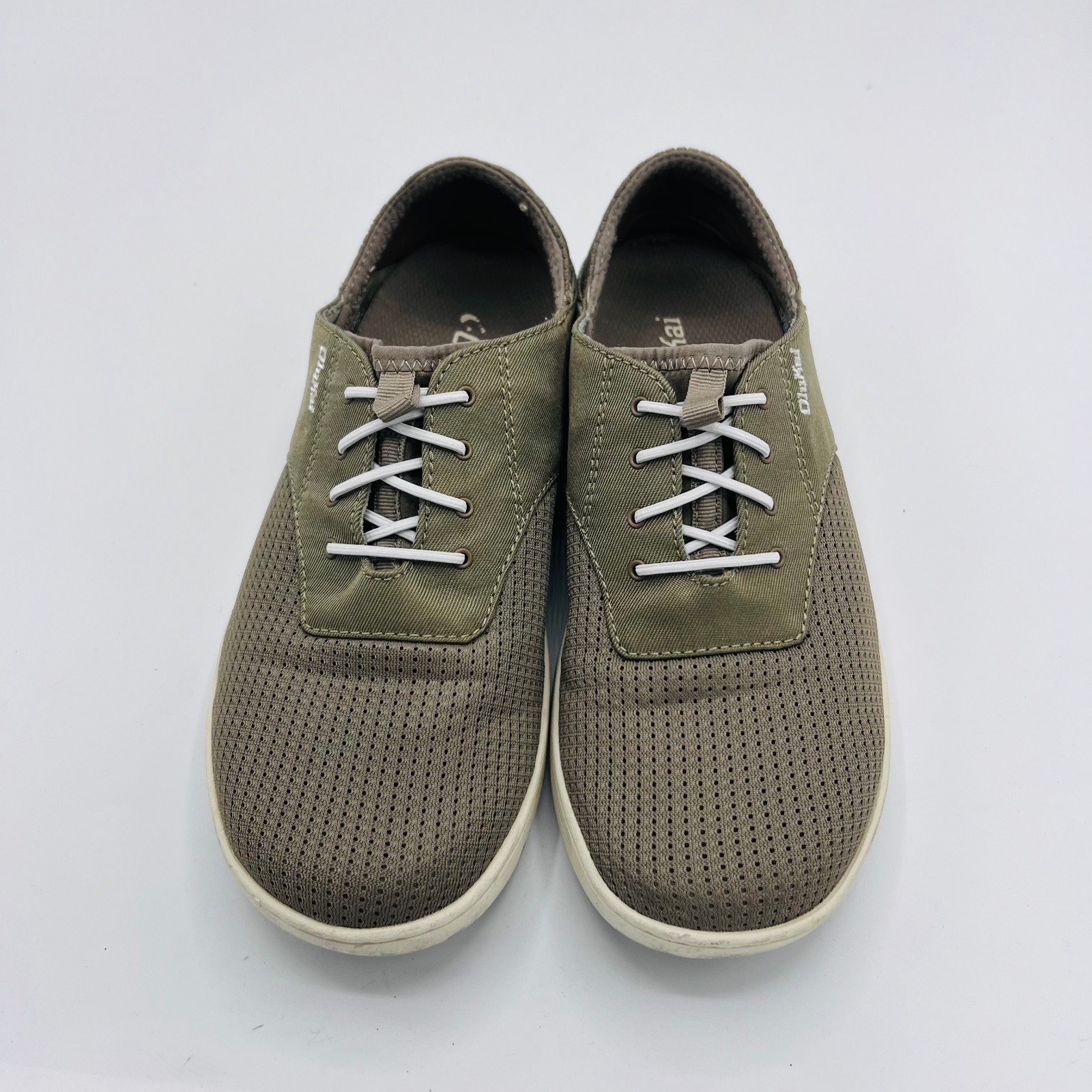 OluKai Nohea Moku Men’s No Tie Boat Shoes Size 7 $120 in Clay Tapa