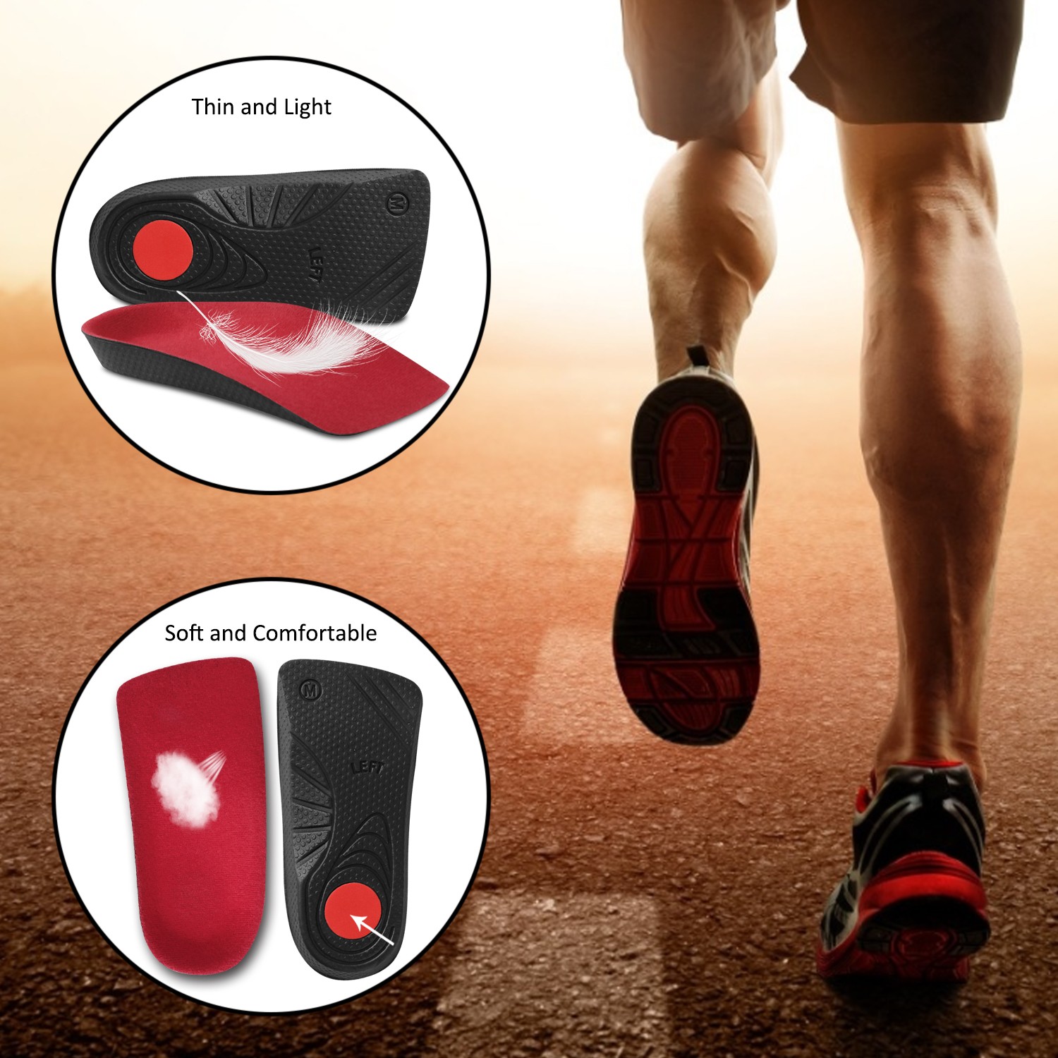 Orthotic Shoe Insoles Inserts Flat Feet High Arch Support Plantar Fasciitis