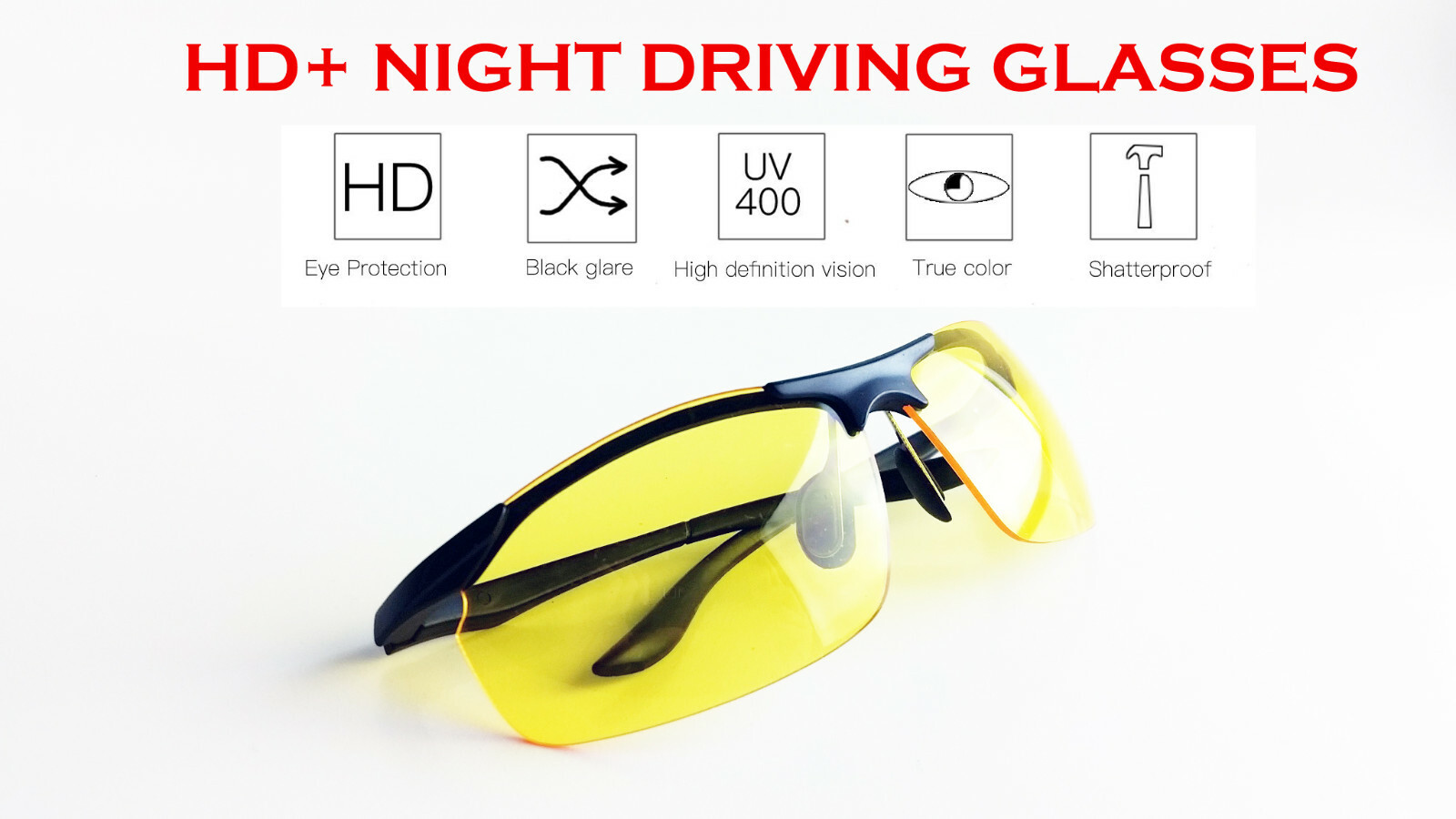 Tac Polarized HD Day & Night Vision Glasses Men Driving Sports Aviator Sunlasses