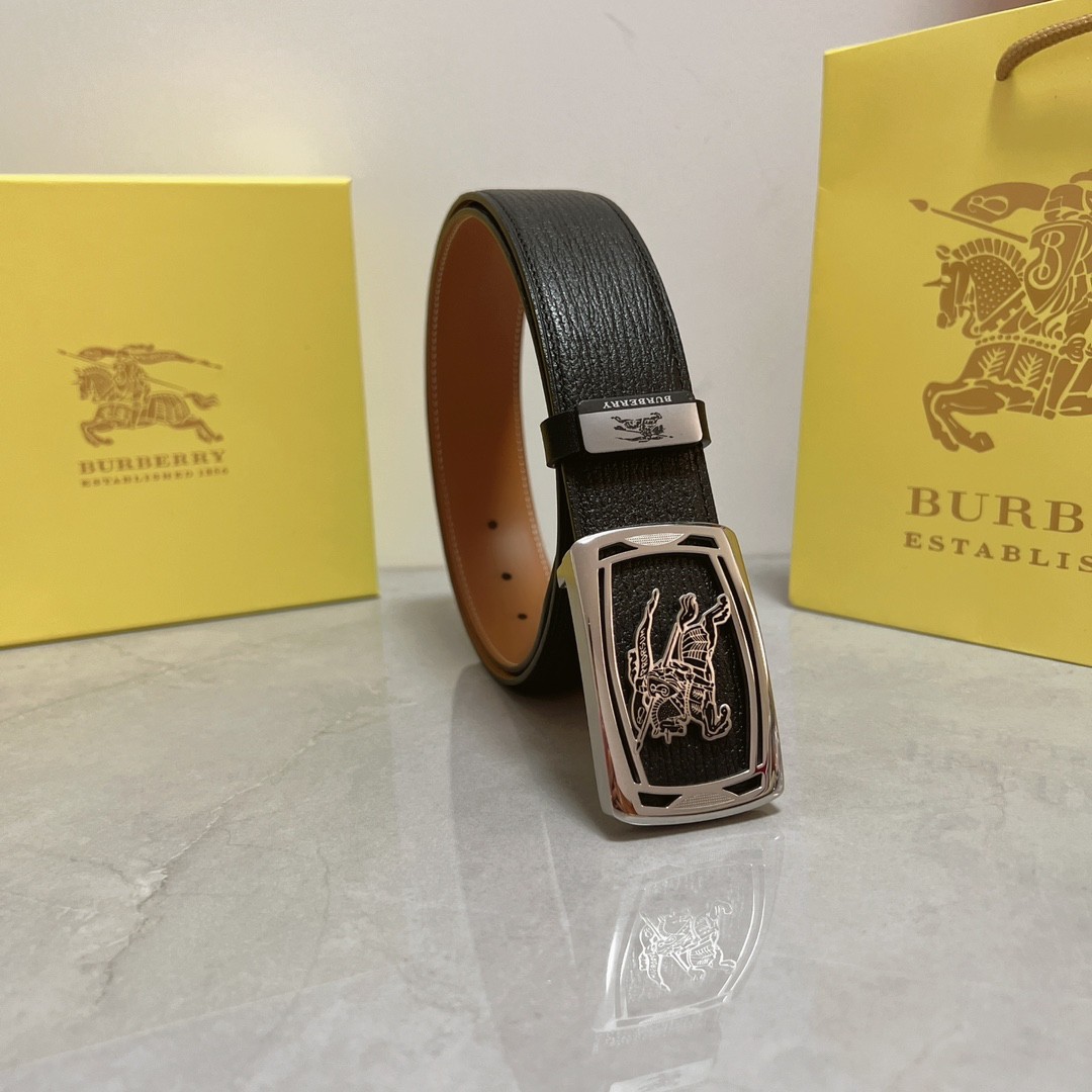 Burberry Men’s Stylish Premium Cowhide Belt (Width: 3.8 cm, Length: 110 cm)